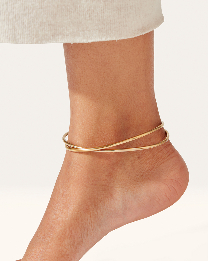 JENNY BIRD Waterproof Dane Anklet Stack Gold Anklet Stack For Women