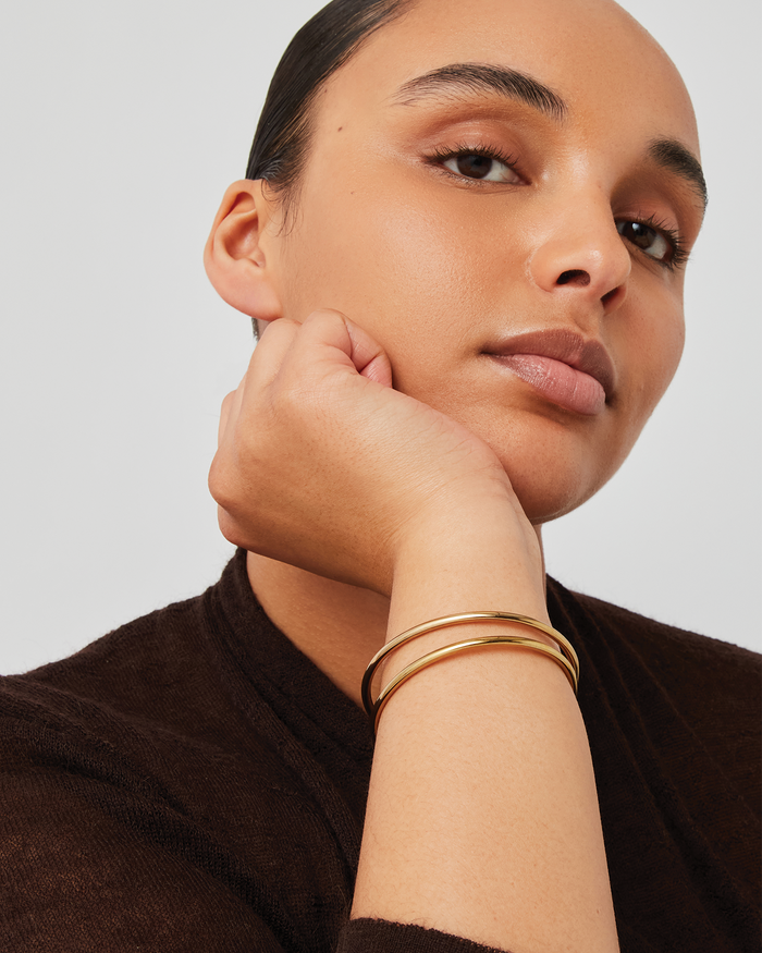 JENNY BIRD Waterproof Dane Bangle Set Gold Bangle Set For Women