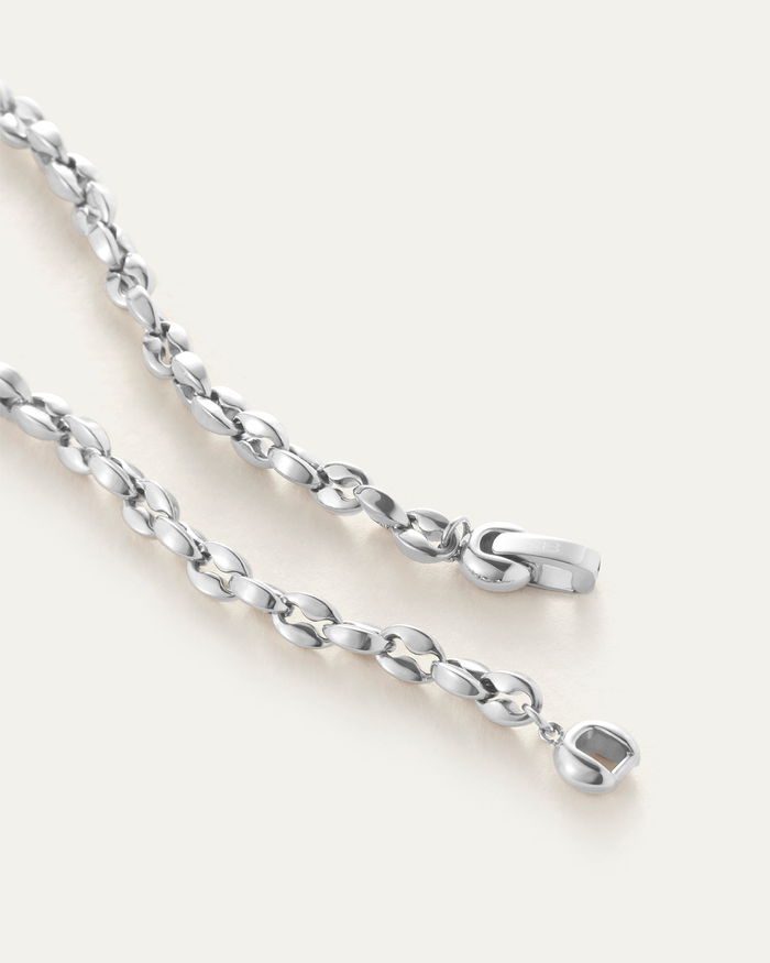 JENNY BIRD Dhani Silver Anklet Waterproof Silver Ankle Bracelet for Women