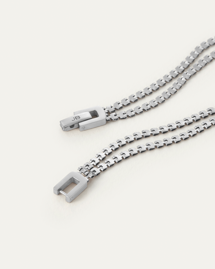 JENNY BIRD Waterproof Double Amalfi Anklet Silver Anklet for Woman