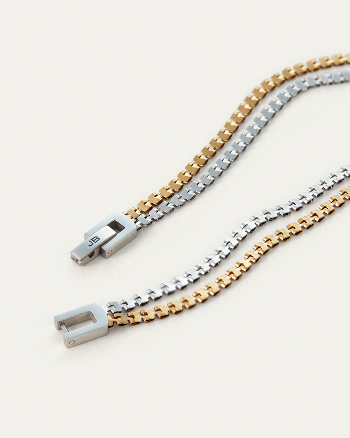 JENNY BIRD Waterproof Double Amalfi Anklet Two Tone Anklet for Woman