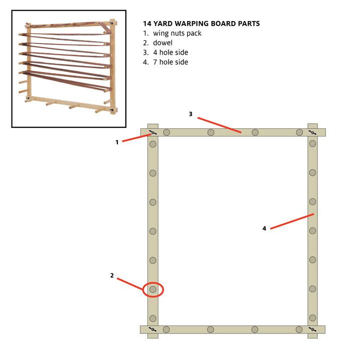 Dowel for Schacht Inkle Loom and Schacht Warping Boards