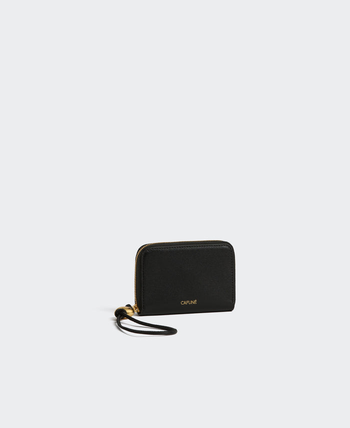 Egg Zip Coin Purse - Black Small Leather Goods Cafuné