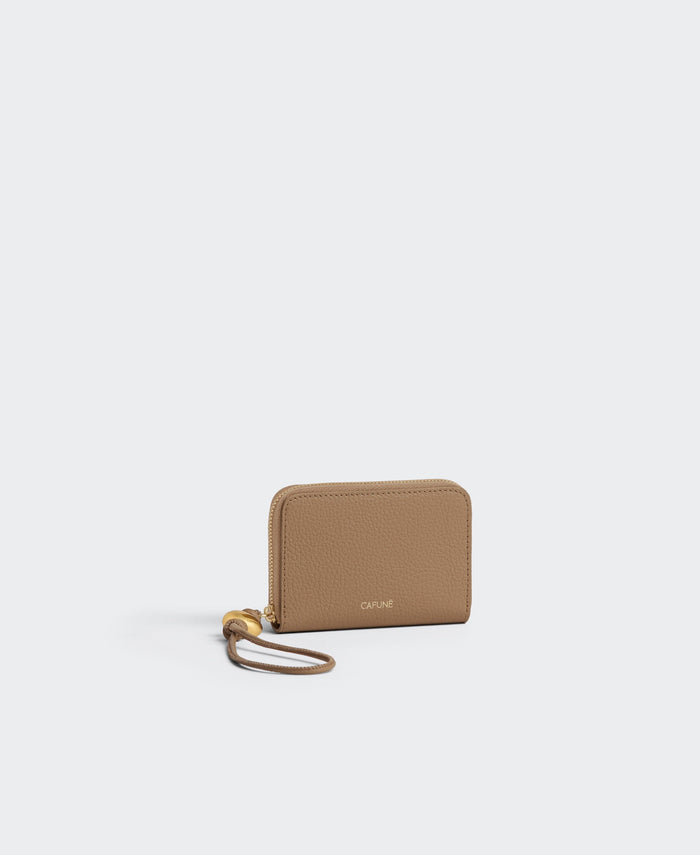 Egg Zip Coin Purse - Tan Small Leather Goods Cafuné
