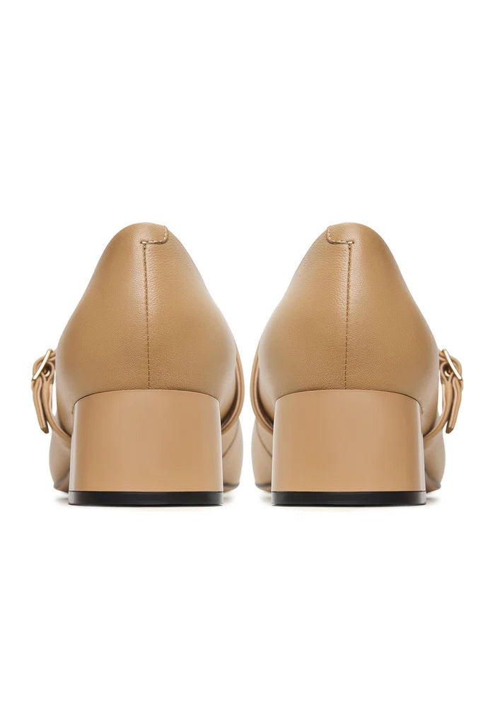 Elegant Mary Jane Heels Briar - Beige and Black