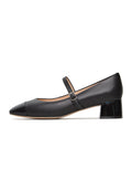A pair of elegant black Mary Jane heels, also known as Briar Mary Janes, the perfect classic choice for any occasion.
