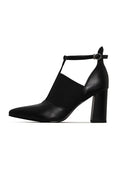 A trendy and stylish collection of women's block heel shoes, including T-Strap heels, elevated sandals, and chunky heel footwear, perfect for fashionistas looking for fashionable high heels.