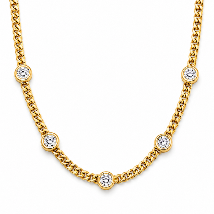 Ellery Bezel Chain Necklace — Short Necklace