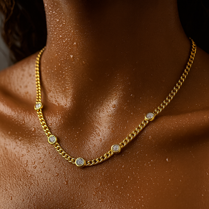 Ellery Bezel Chain Necklace — Short Necklace
