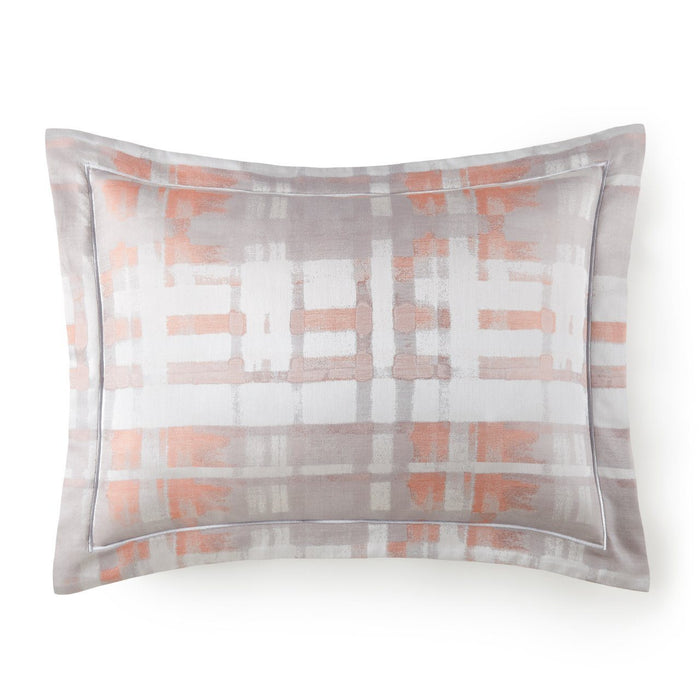 Enzo jacquard sham in coral