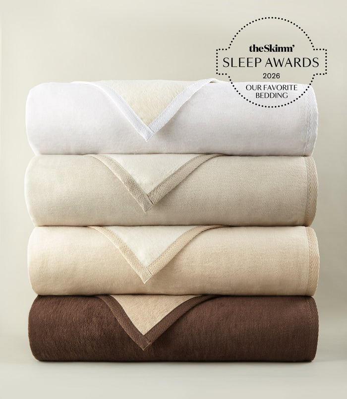 Favorite Reversible Blanket Multi Stack White Flint Linen Chocolate