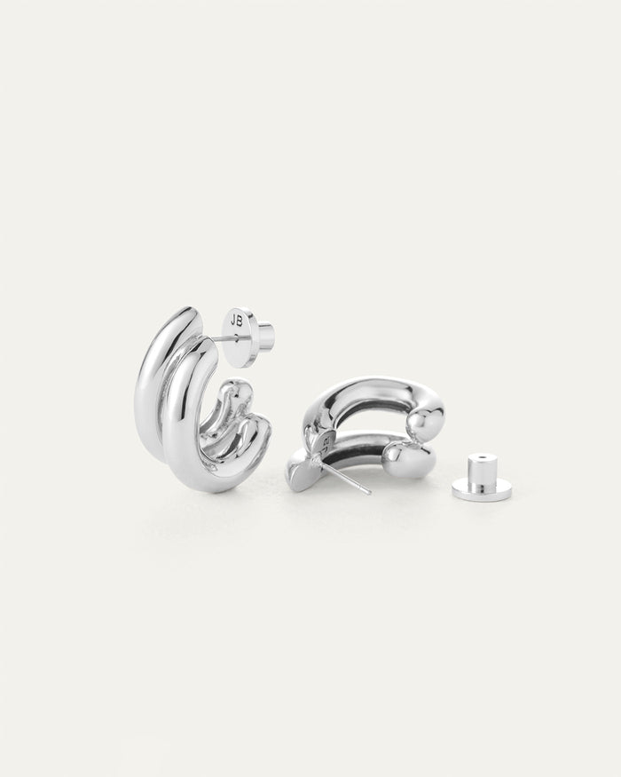 JENNY BIRD Florence Silver Hoop Earrings For Women