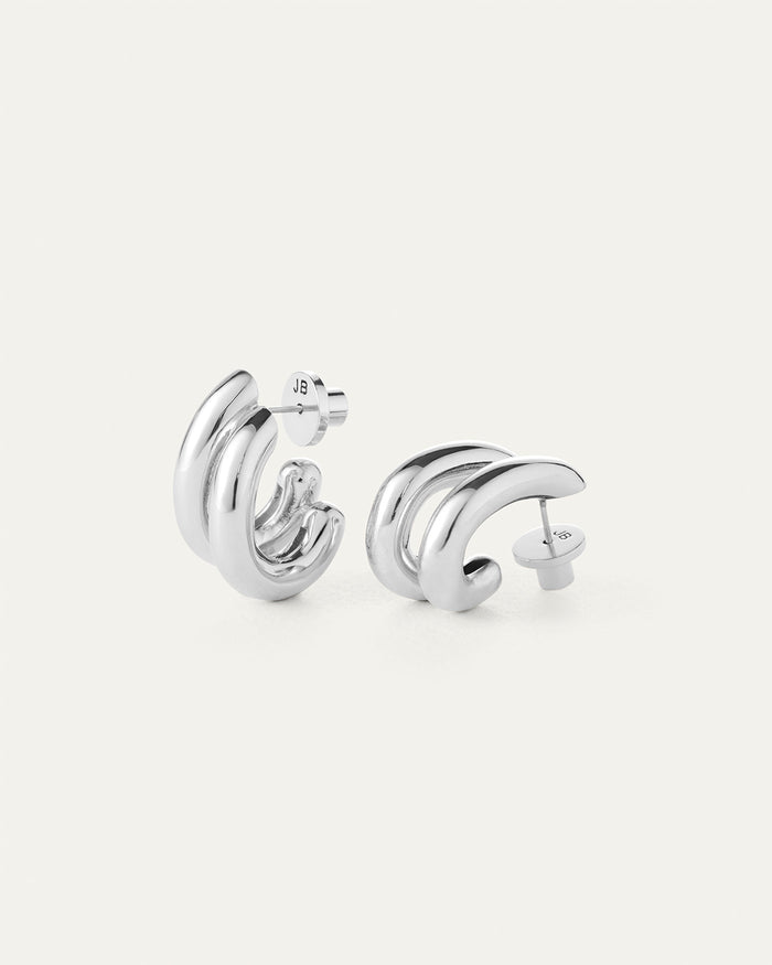 JENNY BIRD Florence Silver Hoop Earrings For Women