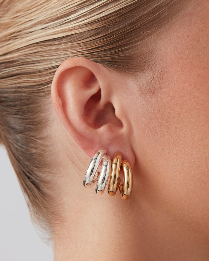 JENNY BIRD Florence Silver Hoop Earrings For Women