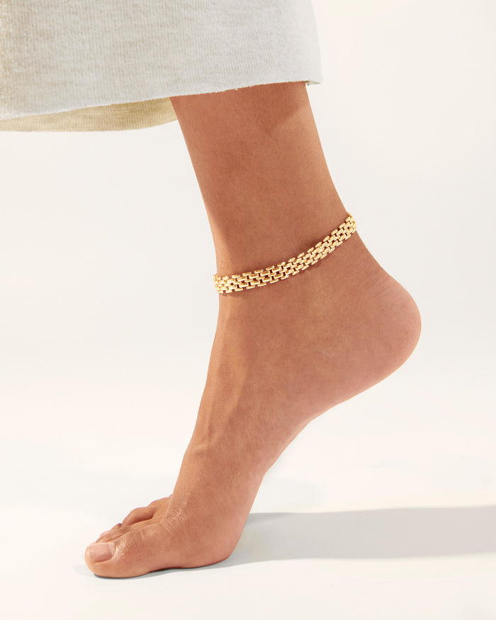JENNY BIRD Francis Anklet Gold Link Ankle Bracelet For Women