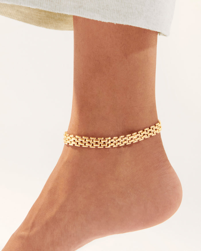 JENNY BIRD Francis Anklet Gold Link Ankle Bracelet For Women