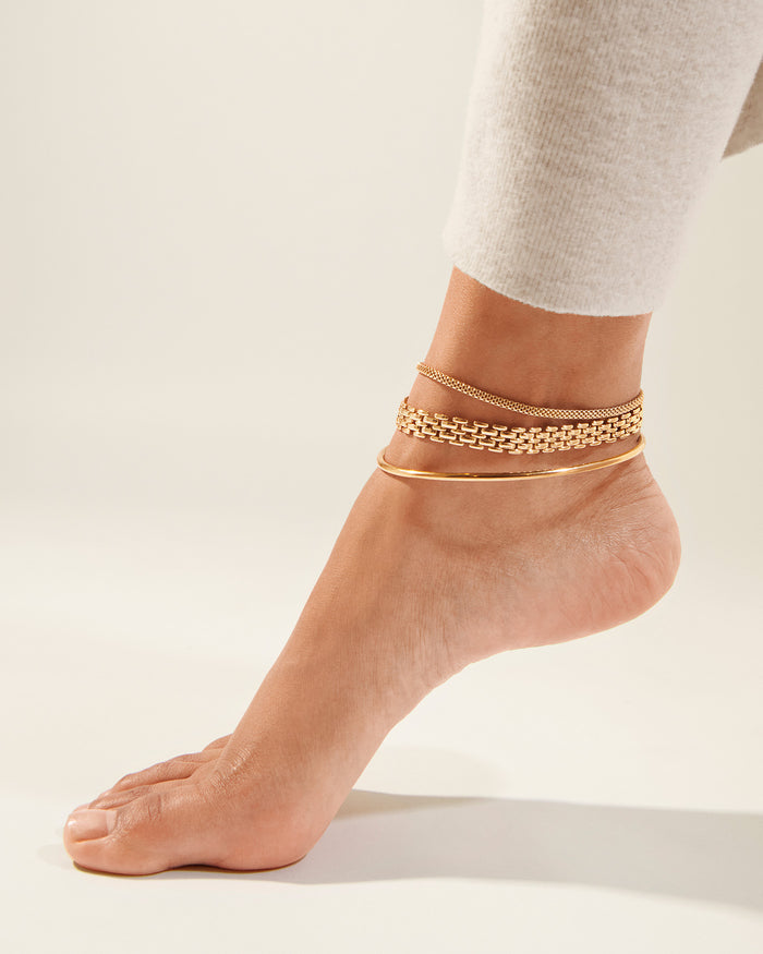 JENNY BIRD Francis Anklet Gold Link Ankle Bracelet For Women