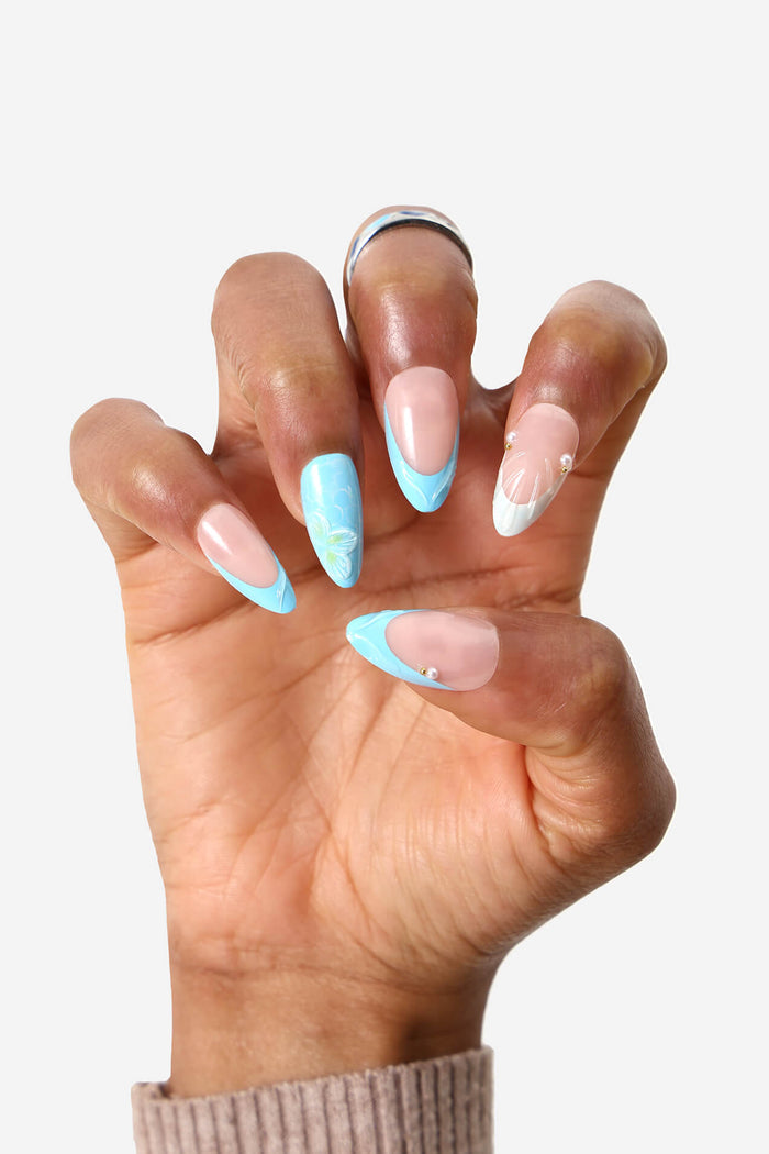 French Waterlily - Almond Press-On Nails
