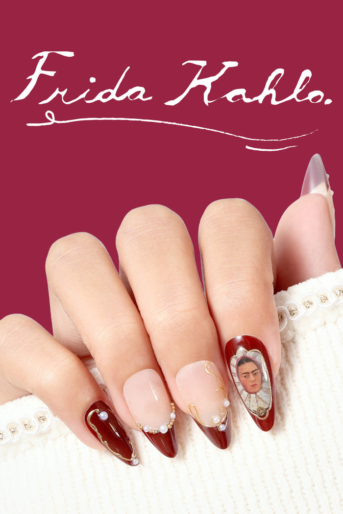 frida kahlo press on nails
almond press on nails frida design
artist nail art press on nails
reusable almond press on nails