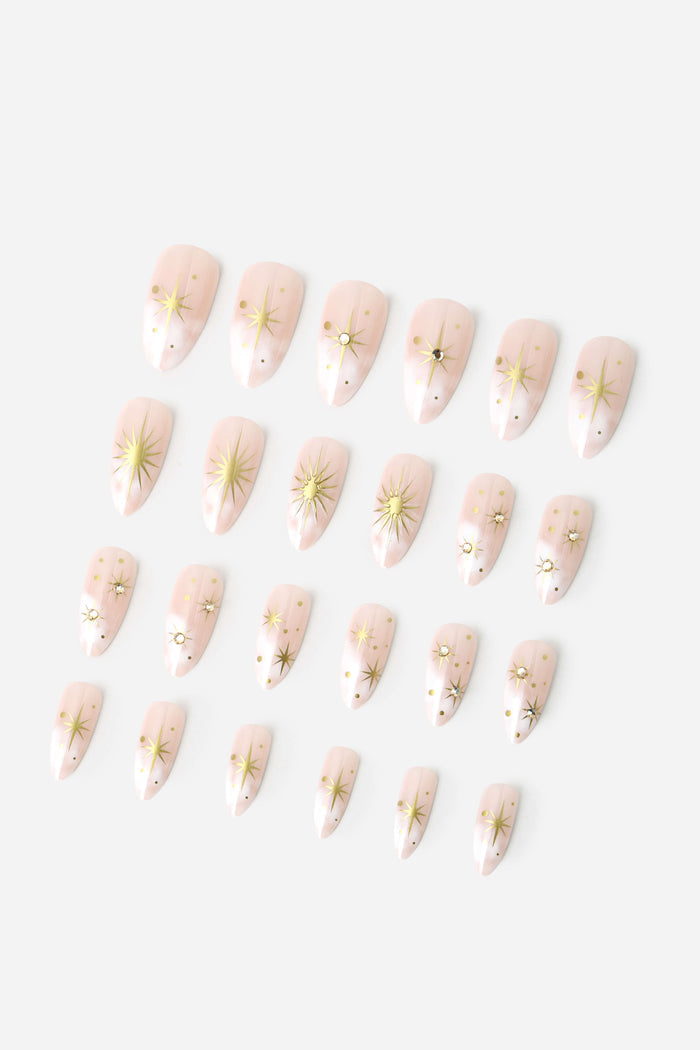 GOLDEN SUN - ALMOND PRESS-ON NAILS