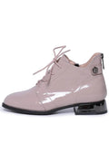 Gloss Lace-Up Ankle Boots Margo - Pearl