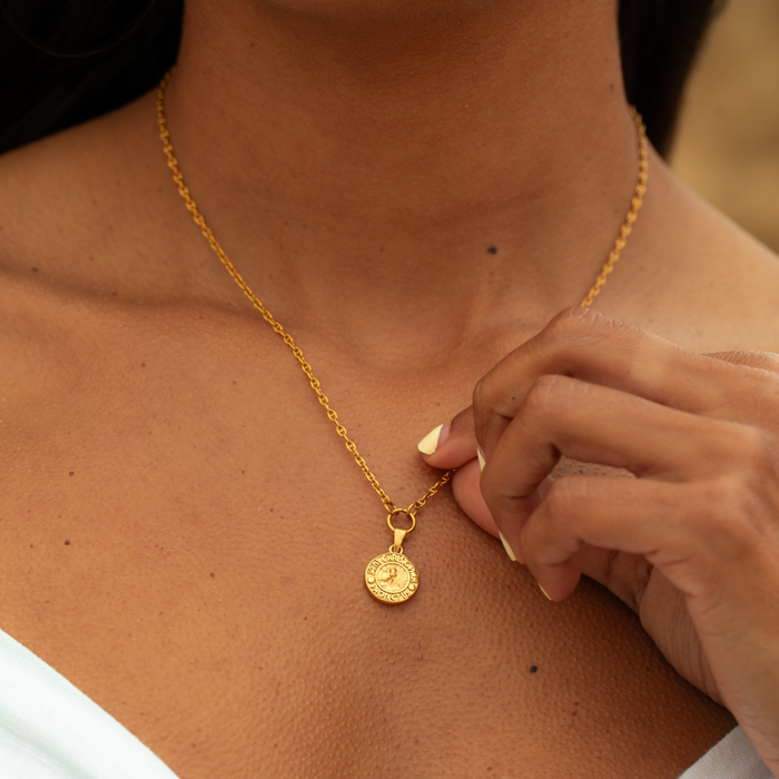 Gold Baby St. Chris Necklace