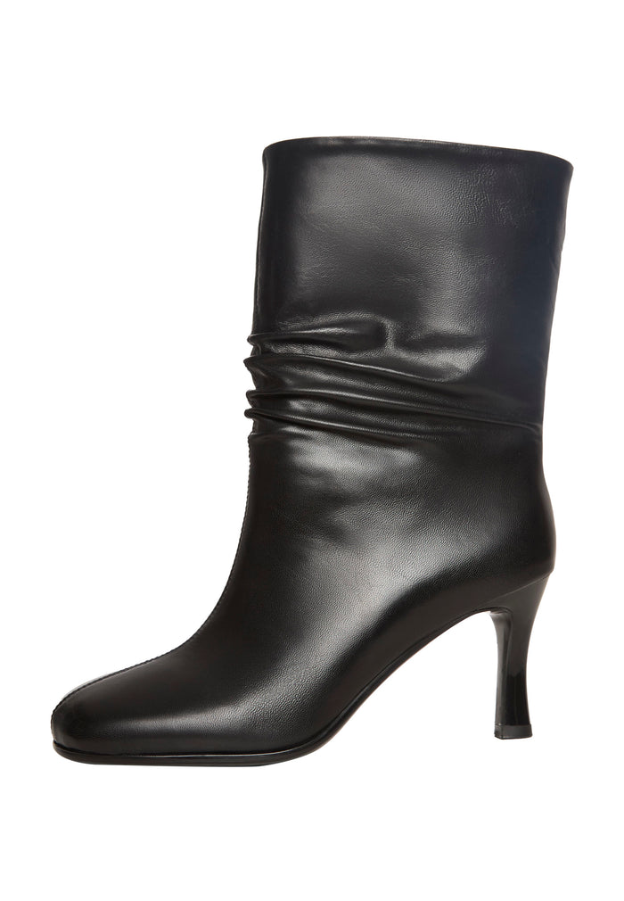 Grace Leather Ankle Boots - Black