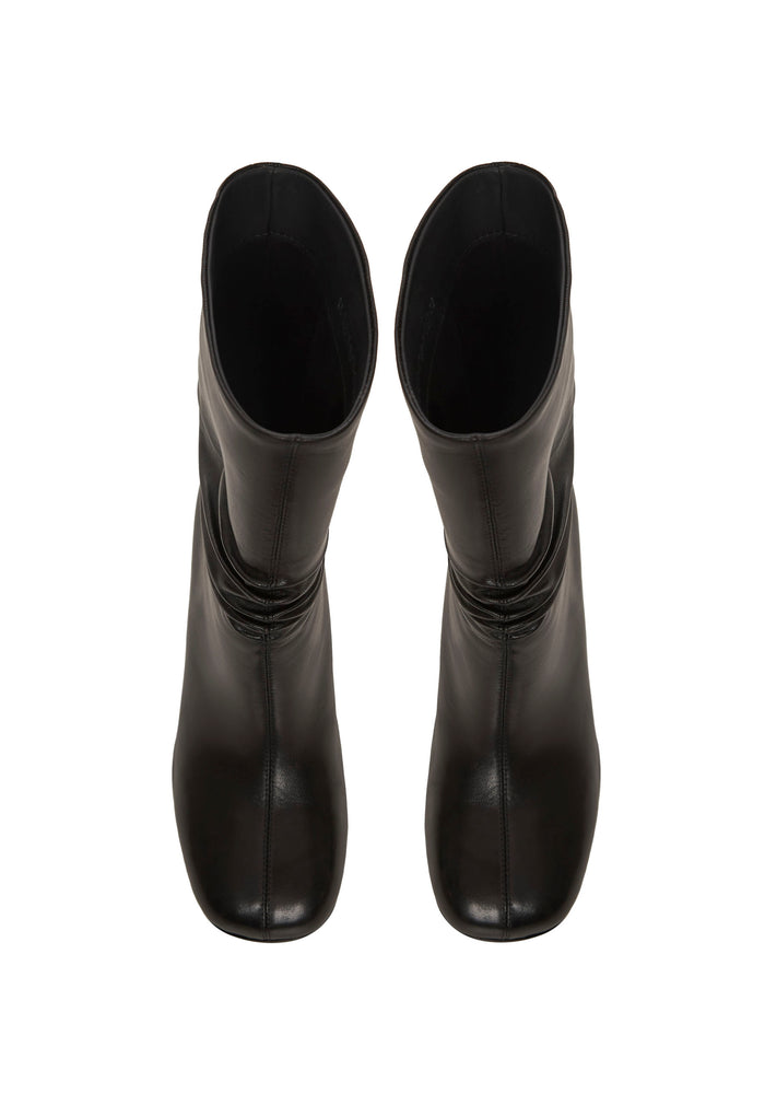 Grace Leather Ankle Boots - Black