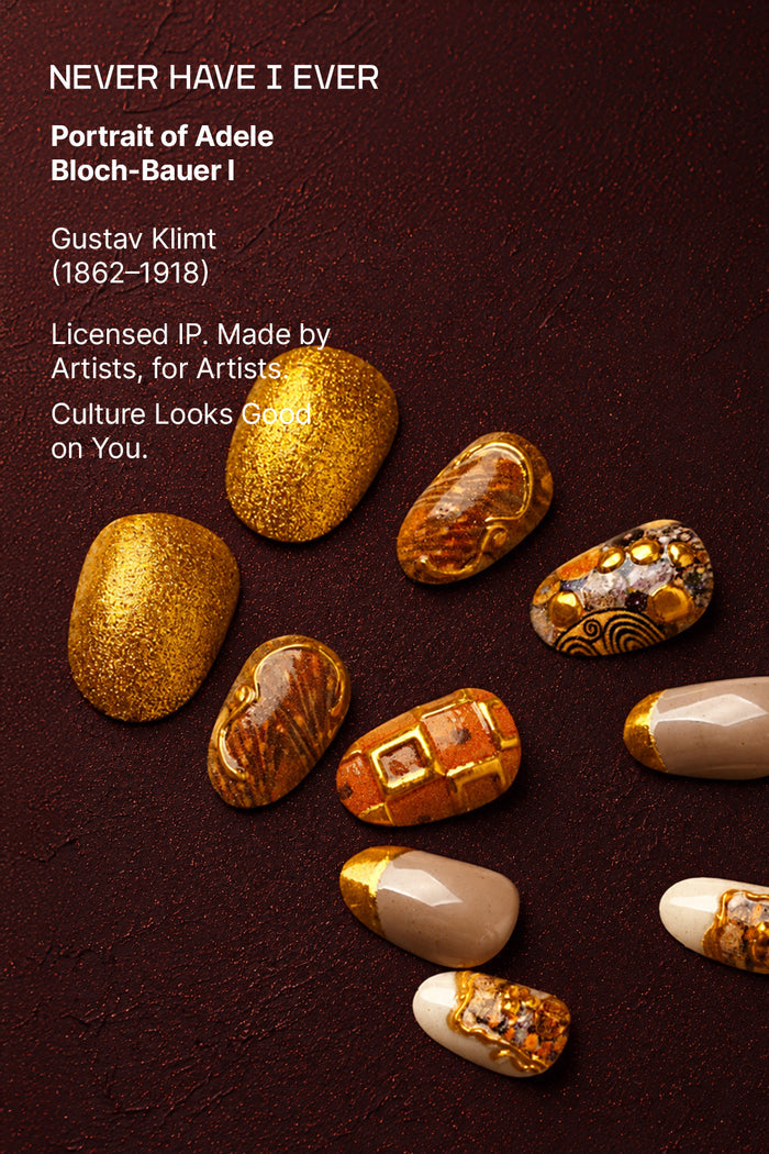 GUSTAV KLIMT ADELE BLOCH-BAUER'S PORTRAIT - SHORT OVAL PRESS-ON NAILS