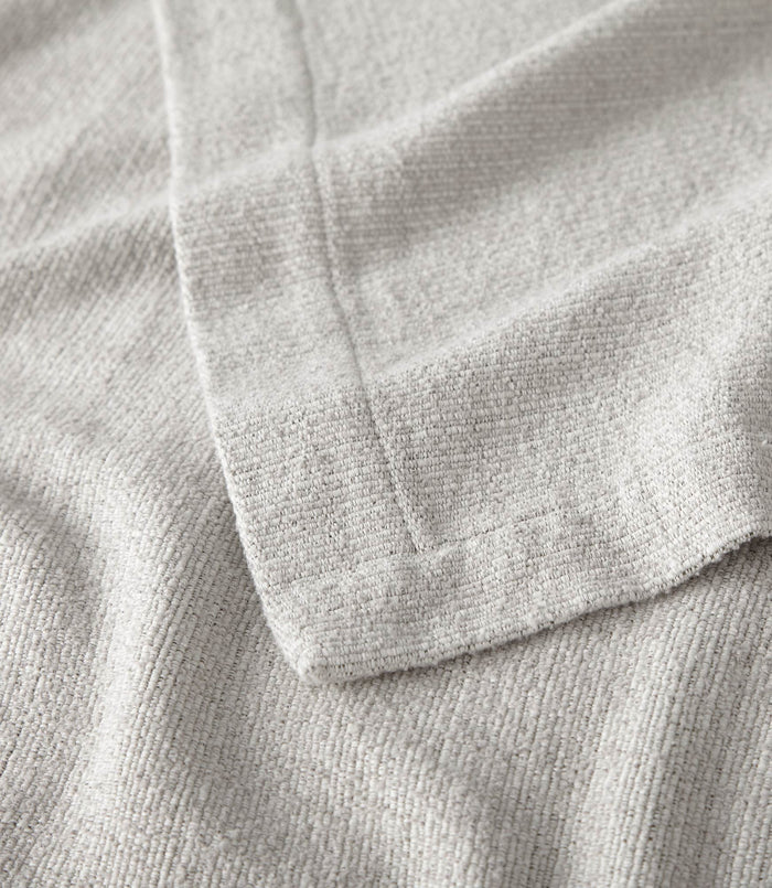 hem detail on Hampton Throw Blanket, Gray
