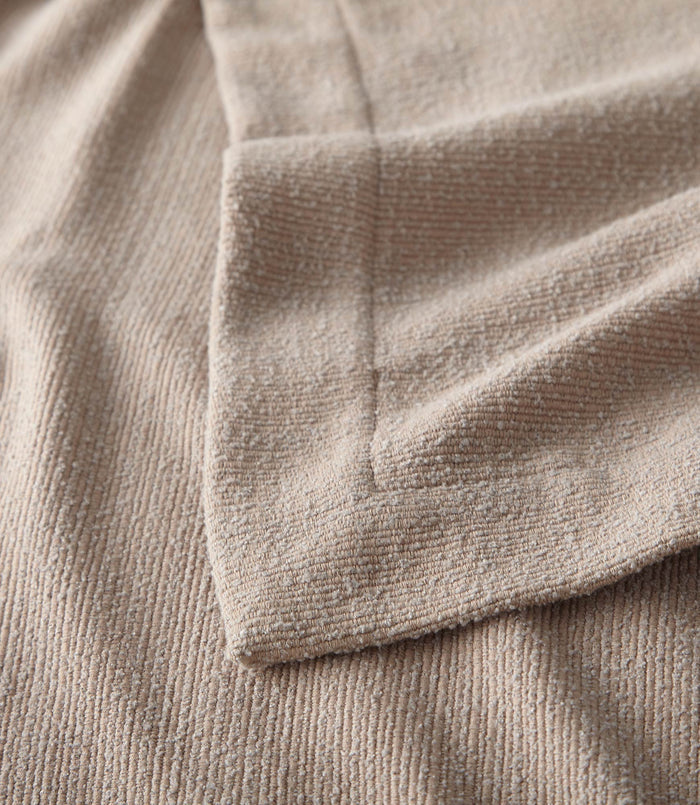 hem detail on Hampton Throw Blanket, Mushroom