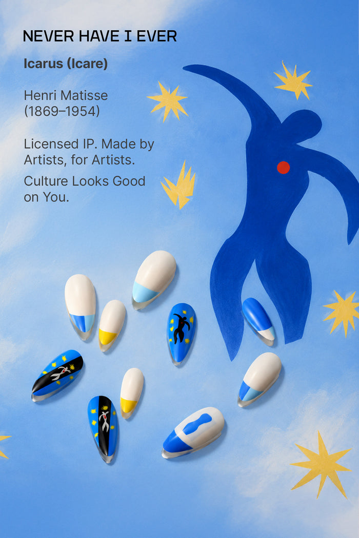 Henri Matisse Icarus – Almond Press-On Nails | Artist Nail Art