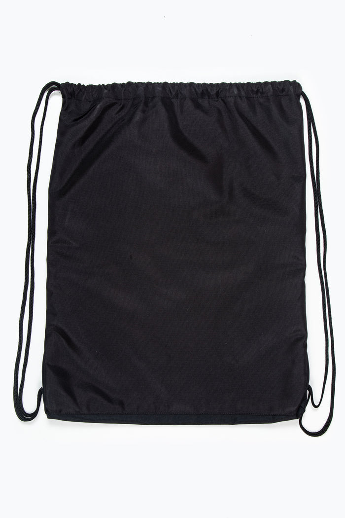 Hype Black Crest Drawstring Bag