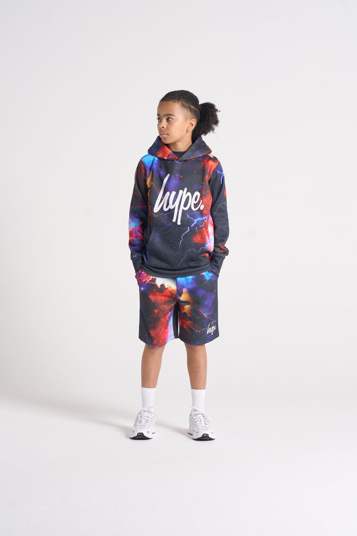 Hype Boys Black Constellation Sweat Shorts