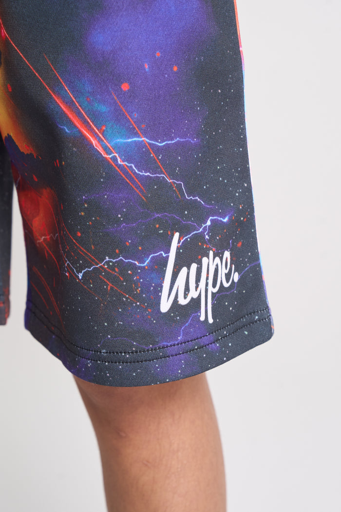 Hype Boys Black Constellation T-Shirt & Shorts Set