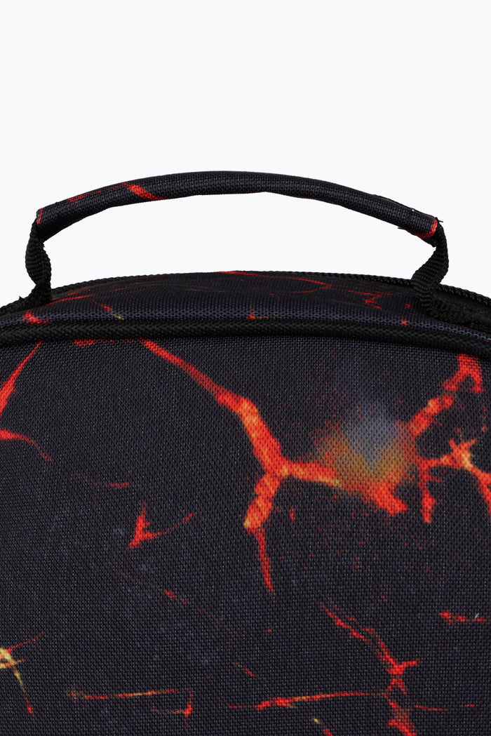 Hype Boys Black Lava Print Lunch Bag