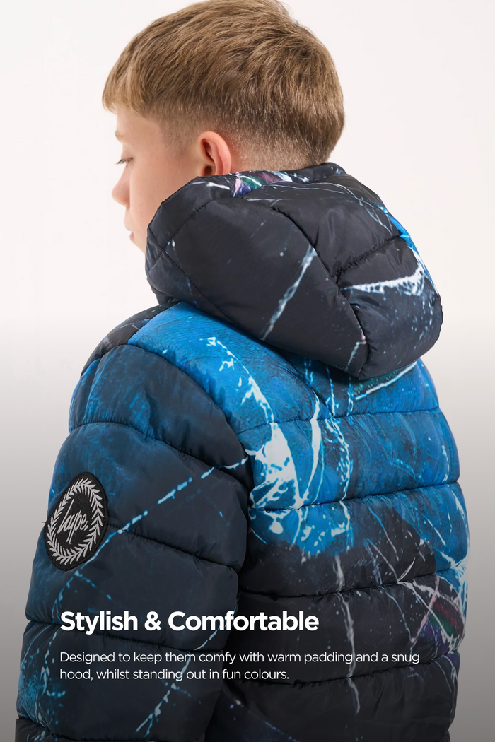 Hype Boys Black Smashed Padded Jacket