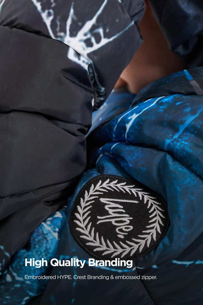 Hype Boys Black Smashed Padded Jacket