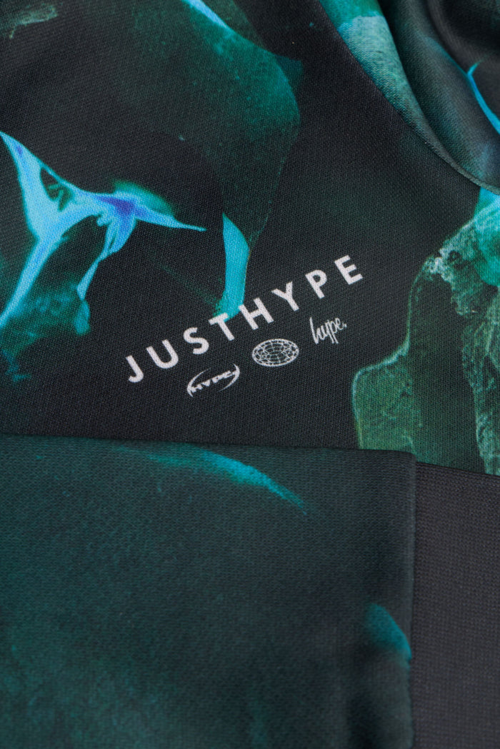 Hype Boys Black/Blue Vapour Hoodie