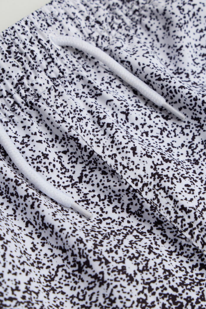 Hype Boys Black/White Speckle Fade Swim Shorts