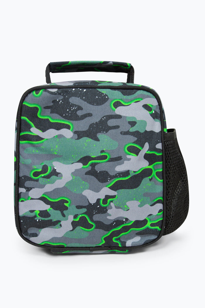 Hype Boys Green Glow Camo Backpack & Lunch Bag Bundle