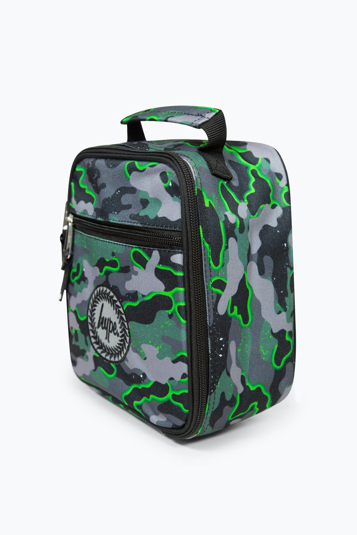 Hype Boys Green Glow Camo Lunch Box