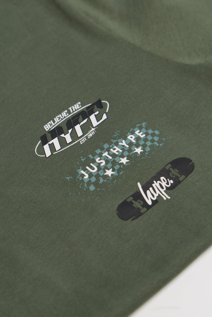 Hype Boys Green Skater T-Shirt