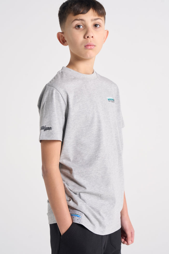 Hype Boys Grey Marl Cosmic T-Shirt