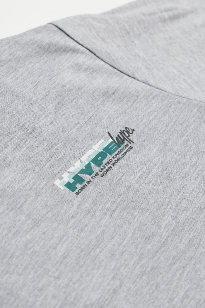 Hype Boys Grey Marl Cosmic T-Shirt