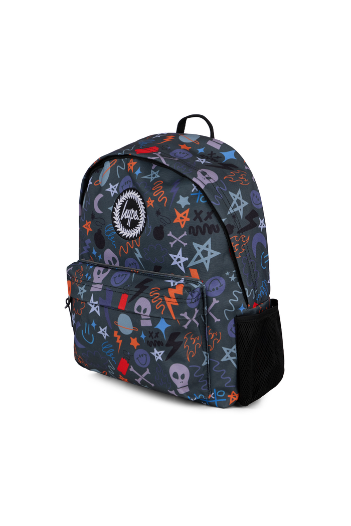 Hype Boys Khaki Electric Doodle Backpack