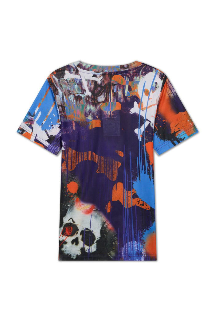 Hype Boys Multi Graffiti Skull T-Shirt