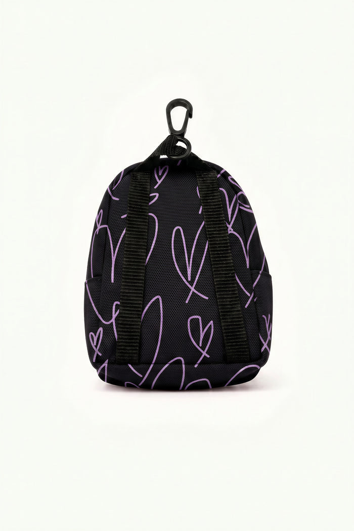 Hype Girls Baby Glitter Scribble Heart Backpack Charm