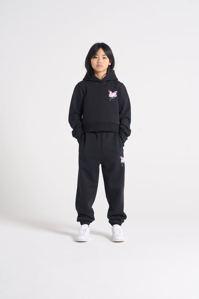 Hype Girls Black Butterfly Joggers