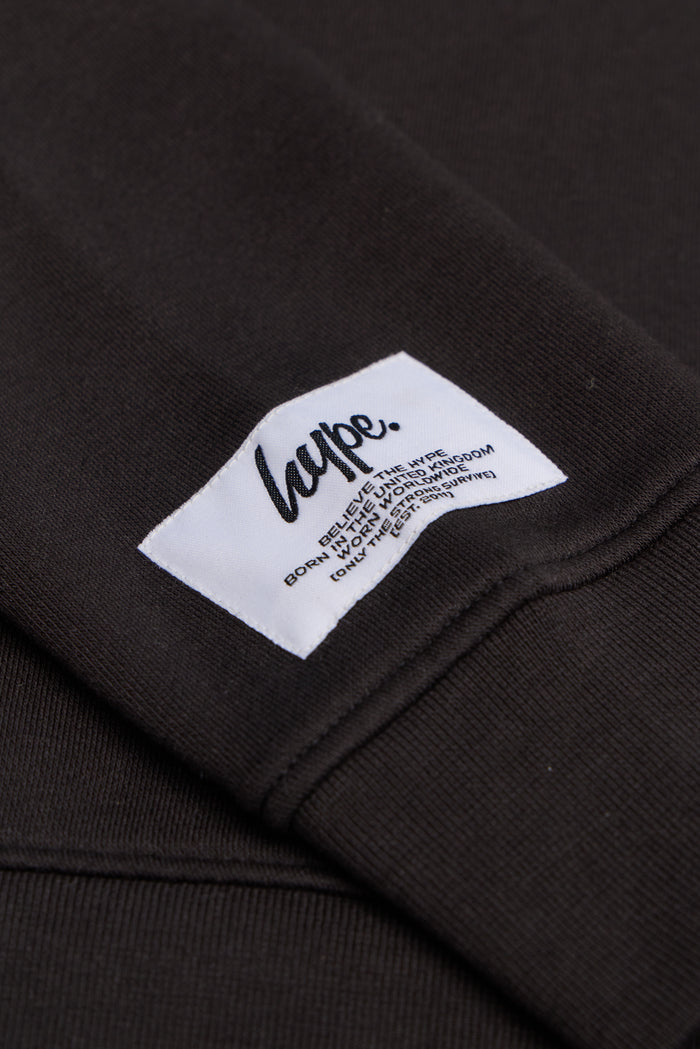 Hype Girls Black Graffiti Cropped Hoodie